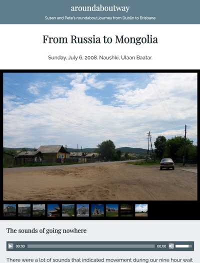 A sample blog post page