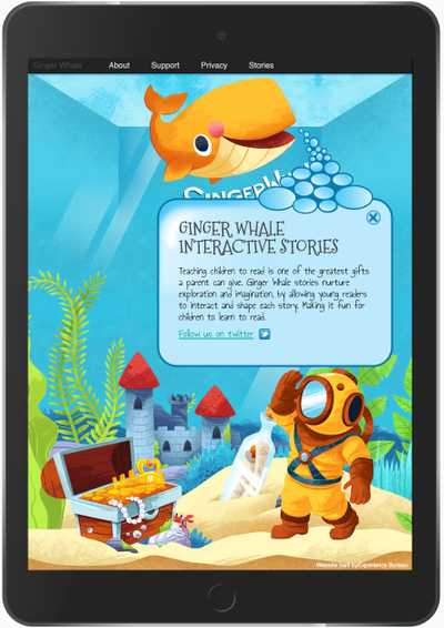 Sample screen from the Ginger Whale home page