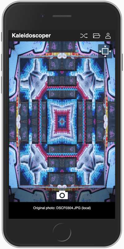 Sample screen from Kaleidoscoper