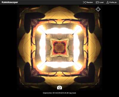 Sample screen from Kaleidoscoper