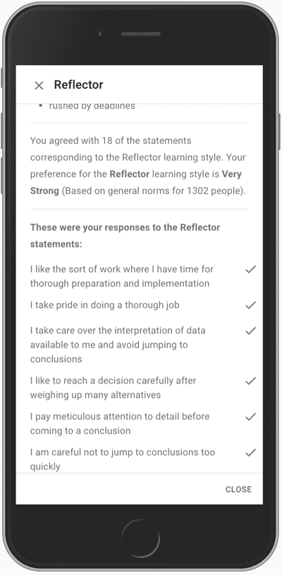 Description of learning style